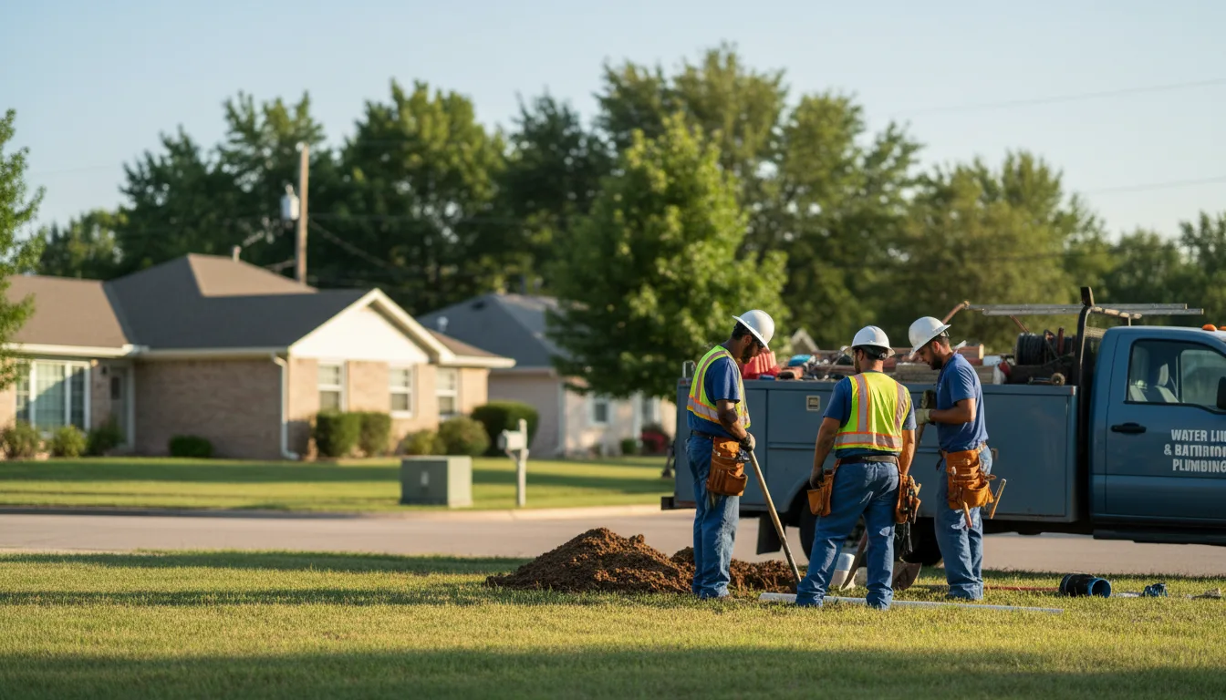 Residential water line and bathroom plumbing service in Quincy, IL